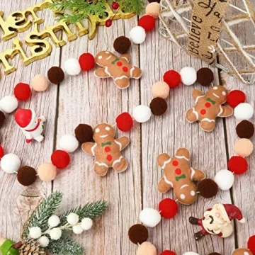 Whaline 8.2Ft Gingerbread Banner for Festive Decor
