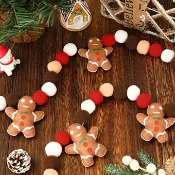 Whaline 8.2Ft Gingerbread Banner for Festive Decor