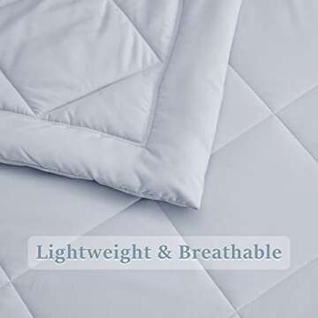 SunStyle Home Queen Comforter - Light Grey Down Alternative Bedding Comforters Queen Size, All Season Duvet Insert, Lightweight Bed Comforter Soft Full Queen Size(90"x90"), Only Comforter