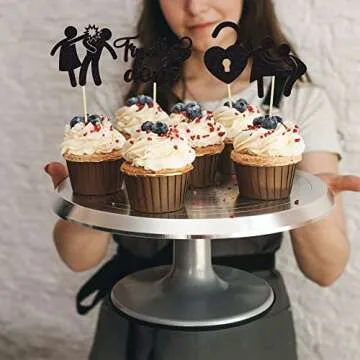 Gyufise Glitter Divorce Cupcake Toppers for Fun Parties
