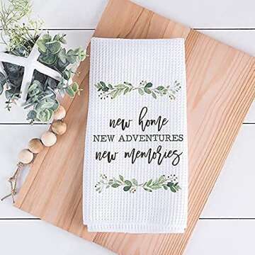 CANARY ROAD Housewarming Dish Towel | New Homeowner Gift | Housewarming Towel | New Home Owner Present