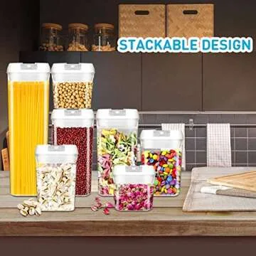 Food Storage Container Set - 7PCS Kitchen Pantry Canisters