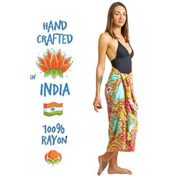 Geometric Beach Pareo for Women - Swimsuit Cover Up - Boho Chic Pareo - Wall Hanging Tapestry