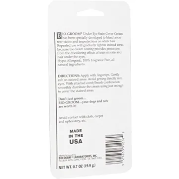 Bio-Groom Tear Stain Remover for White Dogs - Natural & Gentle