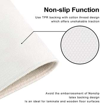 Lukinbox You Look Good Bath Mat with Non-Slip Backing, Beige Bath Rugs for Bathroom, Small Cute Funny Microfiber Washable Bathroom Rug Mat for Entryway Indoor Doormat Shower Tub, 18"x26"