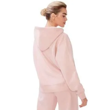 KUT & SO Zip Hoodie for Women – Oversized Cozy Loungewear in Pink Rose X-Small