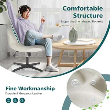 Comfortable OLIXIS Adjustable Swivel Desk Chair for Home