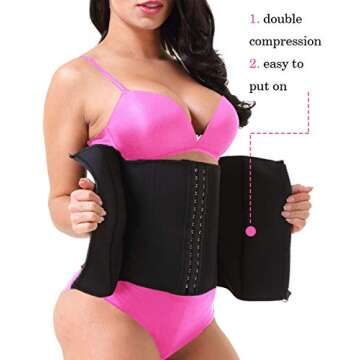 GainKee Waist Trainer for Women Belly Fat Sweat Waist Trainer Corsets for Women Body Shaper (2X-Larg...
