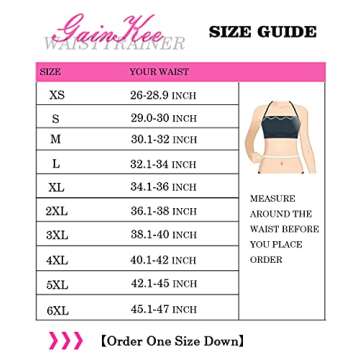 GainKee Waist Trainer for Women Belly Fat Sweat Waist Trainer Corsets for Women Body Shaper (2X-Large, Belt)