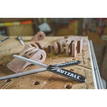 Kutzall 6" Half-Round Hand Rasp - Fine Wood File