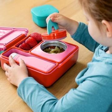 OmieBox Insulated Kids Bento Box with Thermos - 3 Compartments