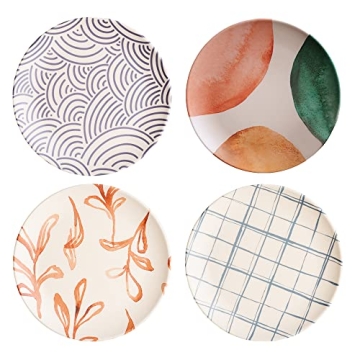 Nook Theory 4-Pack Bamboo Fiber Dinner Plates - Eco-Friendly, Dishwasher Safe, Perfect for Kids!