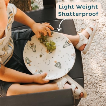 Nook Theory Bamboo Plates for Kids - Eco-Friendly Dinnerware