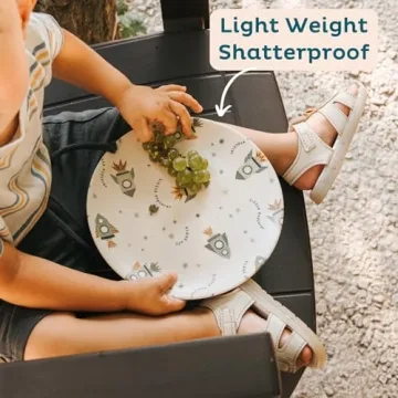 Nook Theory Bamboo Plates for Kids - Eco-Friendly Dinnerware