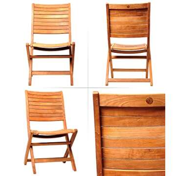 Amazonia Teak Dublin 9-Piece Teak Rectangular Dining Set, Light Brown (SC DIAN RECT_8PALU)