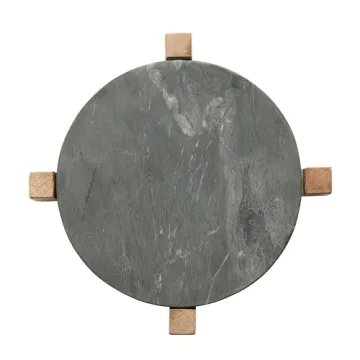 Bloomingville Marble Serving Board with Wood Stand 13" Platter