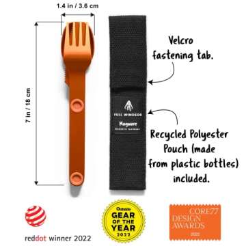 FULL WINDSOR - MAGWARE Magnetic Camping Cutlery Set - Portable Utensils for Outdoor Dining and Trave...