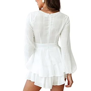 Relipop Women's V Neck Flowy Summer Romper