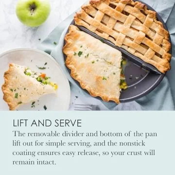 Chicago Metallic Non-Stick Split Decision Pie Pan for Bakers