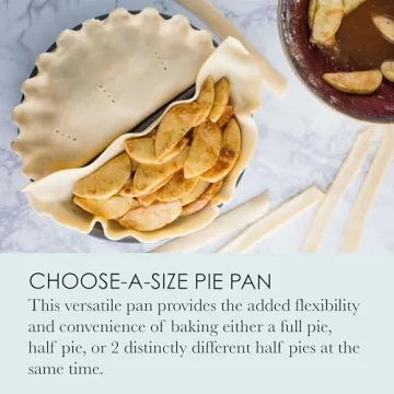 Chicago Metallic Non-Stick Split Decision Pie Pan for Bakers