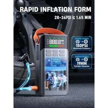 ANFLAG 8-in-1 Car Battery Jump Starter & Inflator