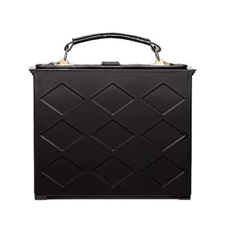 MILATA Piano Shaped Purse Handbag Women Box Shaped Party Evening Top Handles Bag Novelty Clutch Crossbody Bag (black)