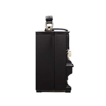 MILATA Piano Shaped Purse Handbag Women Box Shaped Party Evening Top Handles Bag Novelty Clutch Crossbody Bag (black)