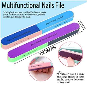 NAISKA 120 Pieces Dual Nail Forms Set Nail Extension Gel Acrylic Nails Form Press on Nail Molds with 12 Sizes Coffins Nails，Polygel Brush,1Pcs Professional 7 Way Nail File and 5 Pcs Nail Clips