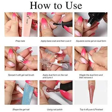 NAISKA Nail Forms Extension Gel Kit for Professional Nail Art