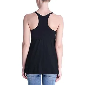 SUIEK Racerback Nursing Tops for Maternity & Breastfeeding