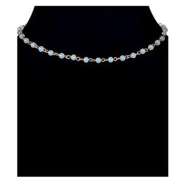 Ofeiyaa 12pcs Chain Gold Bead Necklace Coin Moon Star Pearl Pendant Chain Choker Multilayer Necklace...