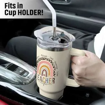 Teacher Christmas Gifts, Christmas Gifts for Teacher - Teacher Gifts for Women, Teacher Gifts for Christmas - Teacher Appreciation Gifts for Women - Best Teacher Gifts Ideas, Teacher Cup 40 oz