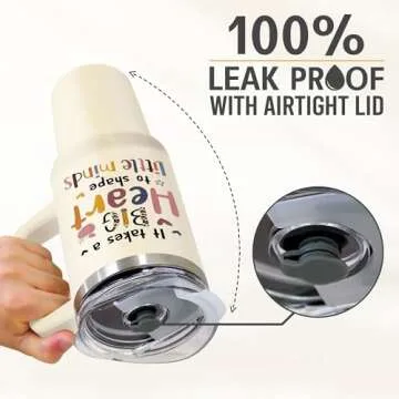 Teacher Christmas Gifts, Christmas Gifts for Teacher - Teacher Gifts for Women, Teacher Gifts for Christmas - Teacher Appreciation Gifts for Women - Best Teacher Gifts Ideas, Teacher Cup 40 oz