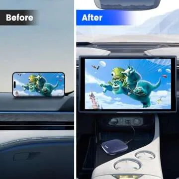 CarlinKit Android 13.0 CarPlay Ai Box Max,8GB+128GB,8-Core,Ai Box,Support Wireless CarPlay/Wireless Android Auto,for Netflix,YouTube,Hulu, 50% Performance Increase.