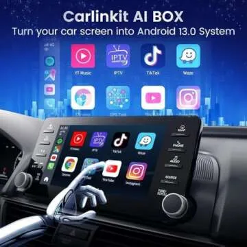 CarlinKit Android 13.0 CarPlay Ai Box Max,8GB+128GB,8-Core,Ai Box,Support Wireless CarPlay/Wireless Android Auto,for Netflix,YouTube,Hulu, 50% Performance Increase.