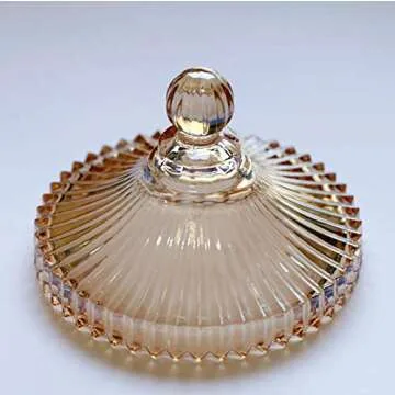 Elegant 300ml Glass Candy Dish with Lid for All Occasions
