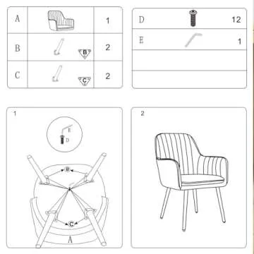 CangLong Velvet Accent Chairs with Gold Legs - Luxurious Comfort