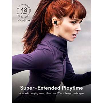 Zolo Liberty+ Total-Wireless Earphones, Bluetooth Earbuds with Graphene Driver Technology and 48 Hours Battery Life, Sweatproof Total-Wireless Earbuds with Smart AI and Toggle Sound Isolation