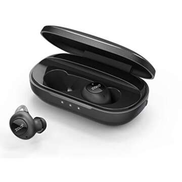 Zolo Liberty+ Total-Wireless Earphones, Bluetooth Earbuds with Graphene Driver Technology and 48 Hours Battery Life, Sweatproof Total-Wireless Earbuds with Smart AI and Toggle Sound Isolation
