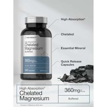 Horbäach Chelated Magnesium 360mg | Non-GMO & Gluten Free