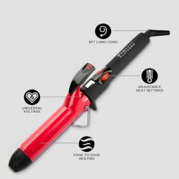 FHI HEAT Platform Tourmaline Ceramic Professional Curling Iron, 1 ¼-Inch