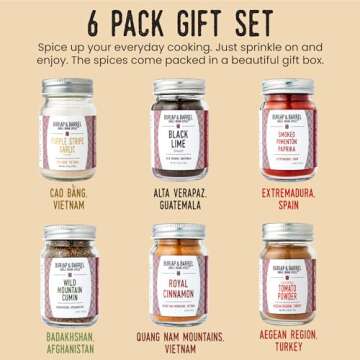 Burlap & Barrel 6-Pack Spice Gift Set – Elevate Your Cooking with Natural Flavors!