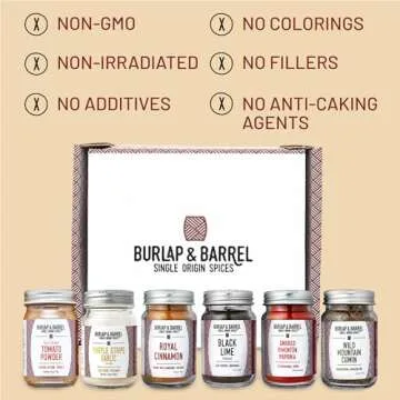 Burlap & Barrel 6-Pack Spice Gift Set for Cooking Enthusiasts