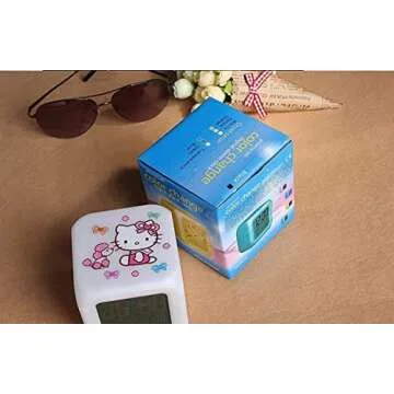 for Hello Kitty Alarm Clock w/ Soothing Glow LED Lights And Thermometer Luminous Small Alarm Clock Creative Cartoon Students with Alarm Clock Mute Simple Colorful Luminous Children's Bedroom Bedside