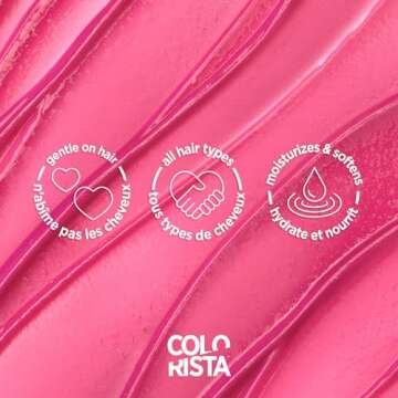 L’Oréal Paris Colorista Semi Permanent Hair Color for Bleached or Blonde Hair, Color Depositing Hair Mask Formula, Pink