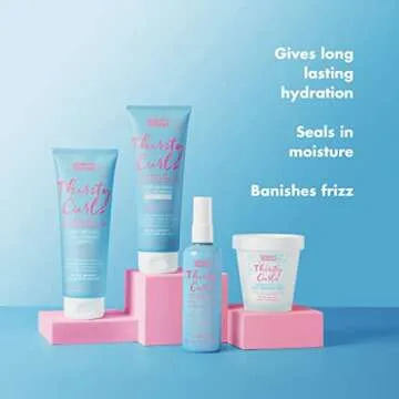 Umberto Giannini Thirsty Curls Styling Lotion - Anti Frizz & Humidity Proof Lotion for 2a-4c Curly, Wavy & Coily Hair - Vegan & Cruelty-Free - Sulfate & Paraben Free