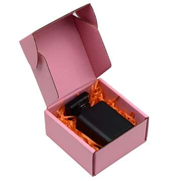 Pink Shipping Boxes For Small Business, 4x4x2 Inches, Pack Of 25, Corrugated Cardboard Boxes For Shipping, Packaging, Storage, Craft Gifts Giving
