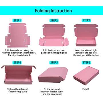 Pink Shipping Boxes For Small Business, 4x4x2 Inches, Pack Of 25, Corrugated Cardboard Boxes For Shipping, Packaging, Storage, Craft Gifts Giving