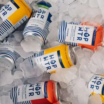 HOP WTR Sparkling Hop Water, Variety Pack 12 Pack, Sugar Free, Low Carb Non Alcoholic Drinks, NA Beer, Adaptogen Drink, No Calories, Adaptogens & Nootropics for Added Benefits, 12 oz Cans