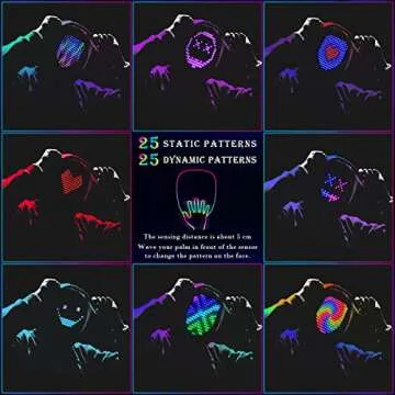 Keledz LED Mask - Light Up Party Mask with Gesture Control
